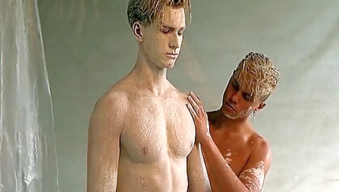 Sexy blonde gets her pussy fucked by dry and big black